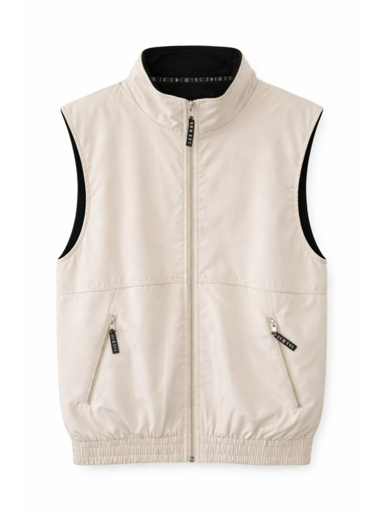 SDI Other - Golf Club SDI TEC Vest Mens XXL Cream Black Full Zip Fleece Lined Zip Pockets